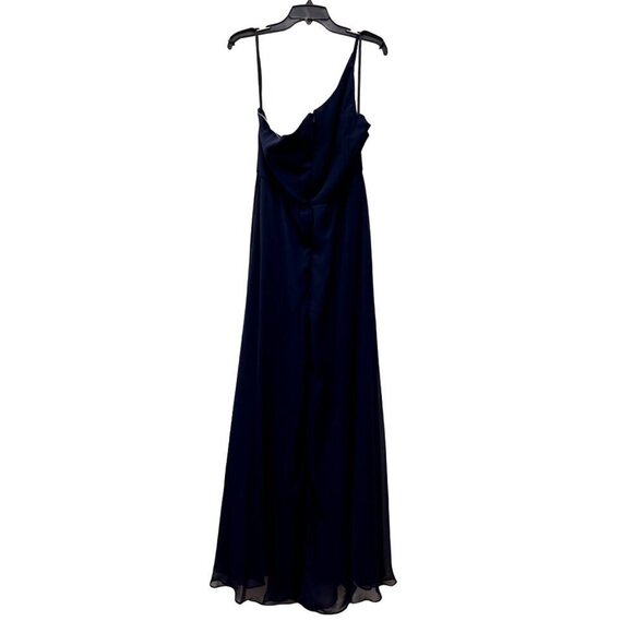 New AFTER SIX Size 20-R1 ONE-SHOULDER CHIFFON MAXI DRESS W/SHIRRED FRONT SLIT - Picture 10 of 12